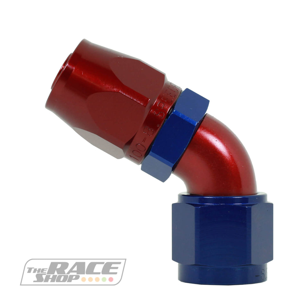 Speeflow - 100 series hose end 60 degree (red/blue).