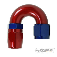 Load image into Gallery viewer, Speeflow - 100 series hose end 180 degree (red/blue).
