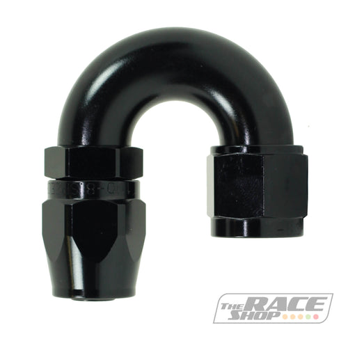 Speeflow - 100 series hose end 180 degree (black).