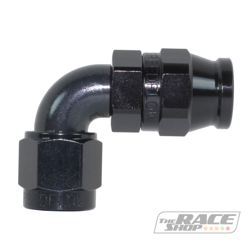 Speeflow - 200 series hose end 90 degree (black).