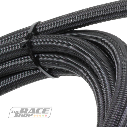 Speeflow - 200 series Teflon black braided hose.